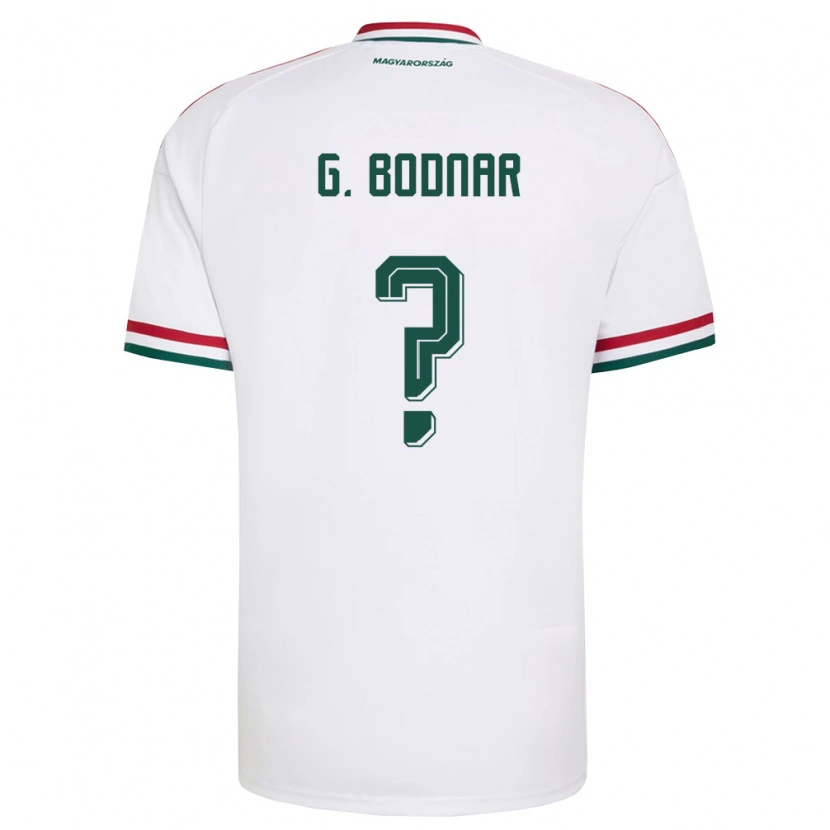 Danxen Hombre Camiseta Hungría Gergő Bodnár #0 Blanco Rojo Verde 2ª Equipación 26-28 La Camisa México