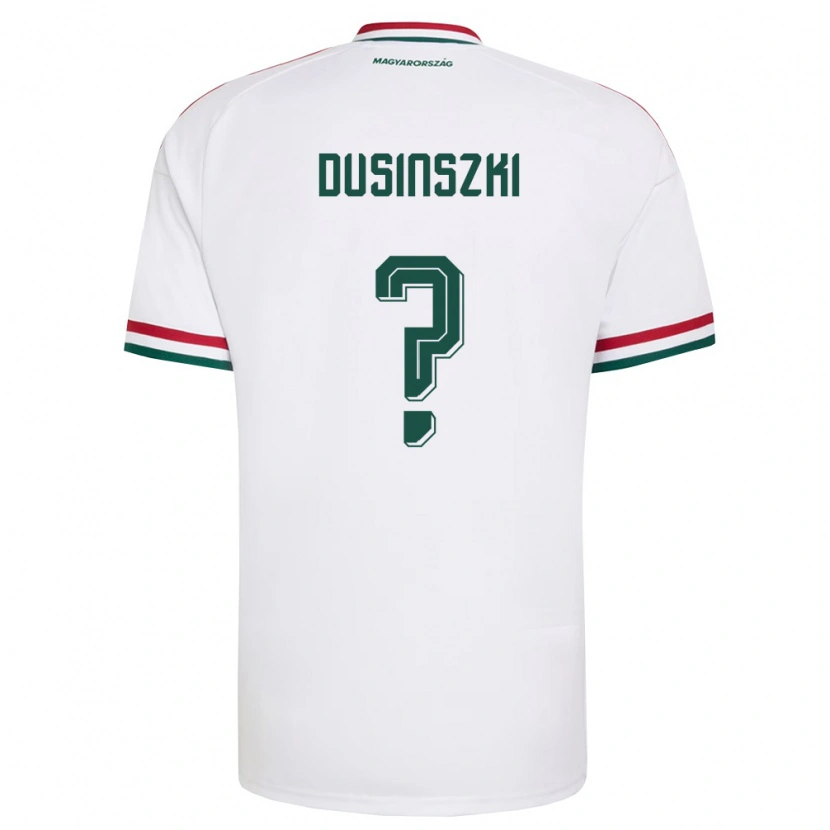 Danxen Hombre Camiseta Hungría Szabolcs Dusinszki #0 Blanco Rojo Verde 2ª Equipación 26-28 La Camisa México