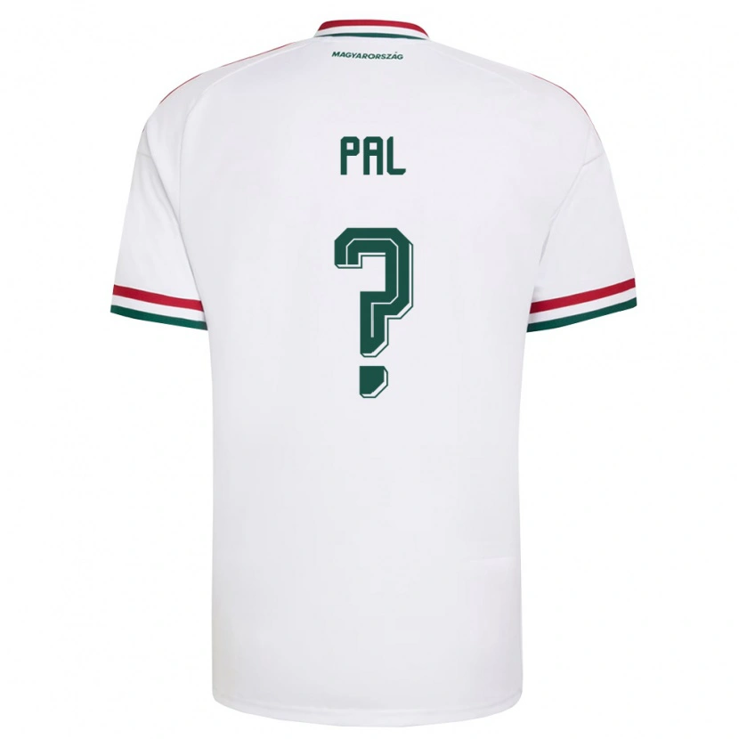 Danxen Hombre Camiseta Hungría Barna Pál #0 Blanco Rojo Verde 2ª Equipación 26-28 La Camisa México