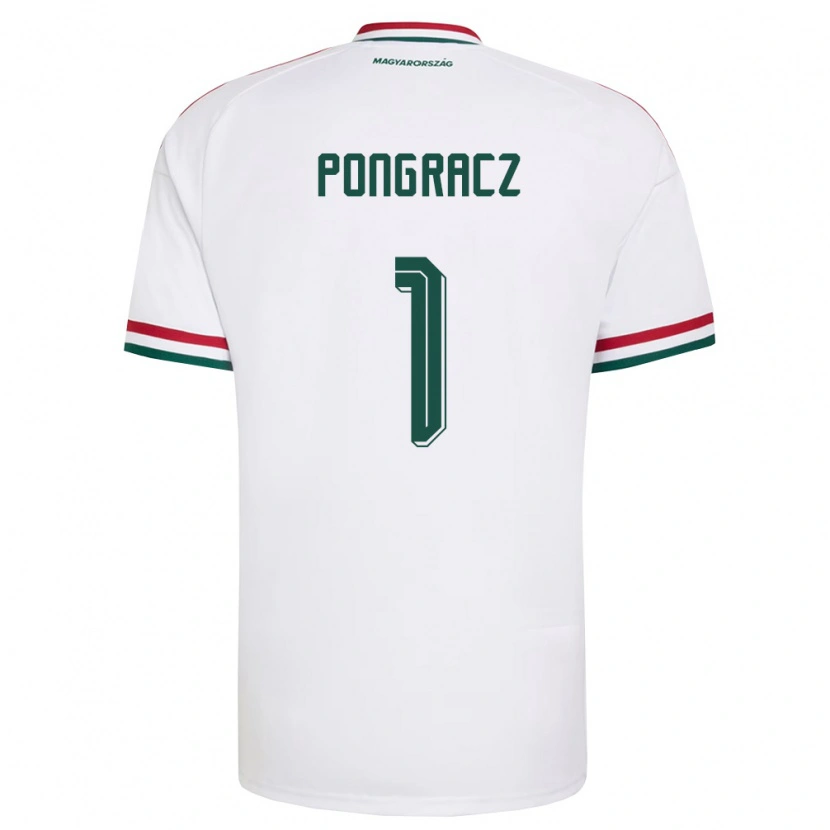 Danxen Hombre Camiseta Hungría Agness Pongracz #1 Blanco Rojo Verde 2ª Equipación 26-28 La Camisa México