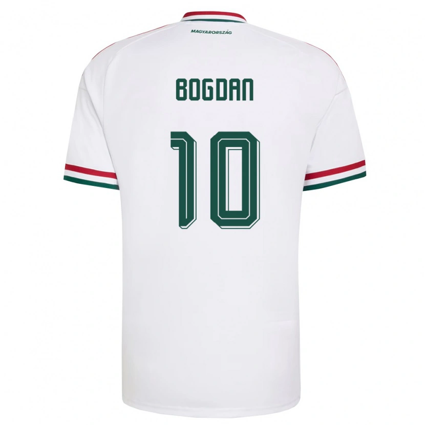 Danxen Hombre Camiseta Hungría Hunor Bogdán #10 Blanco Rojo Verde 2ª Equipación 26-28 La Camisa México