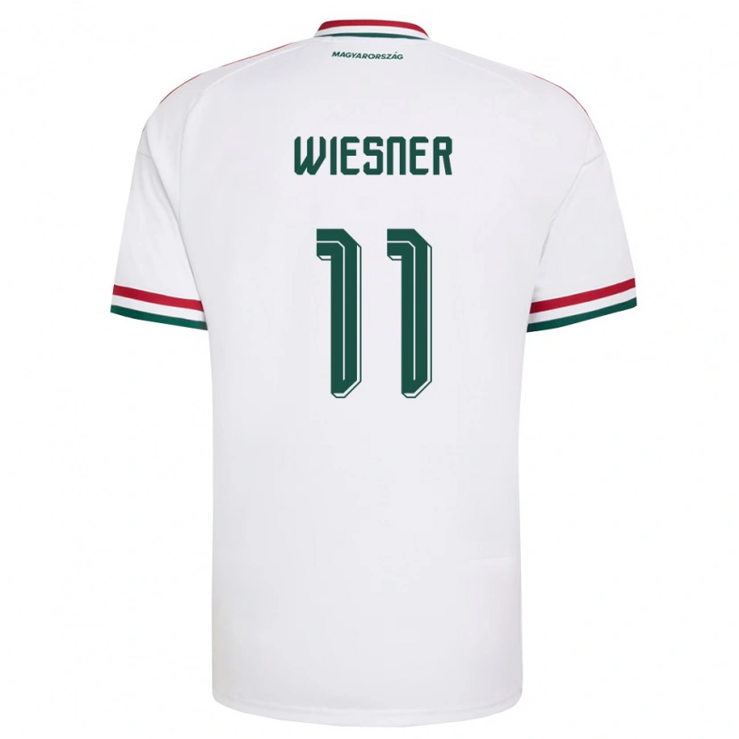 Danxen Hombre Camiseta Hungría Balázs Wiesner #11 Blanco Rojo Verde 2ª Equipación 26-28 La Camisa México