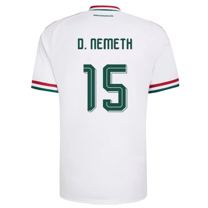 Danxen Hombre Camiseta Hungría Diana Németh #15 Blanco Rojo Verde 2ª Equipación 26-28 La Camisa México