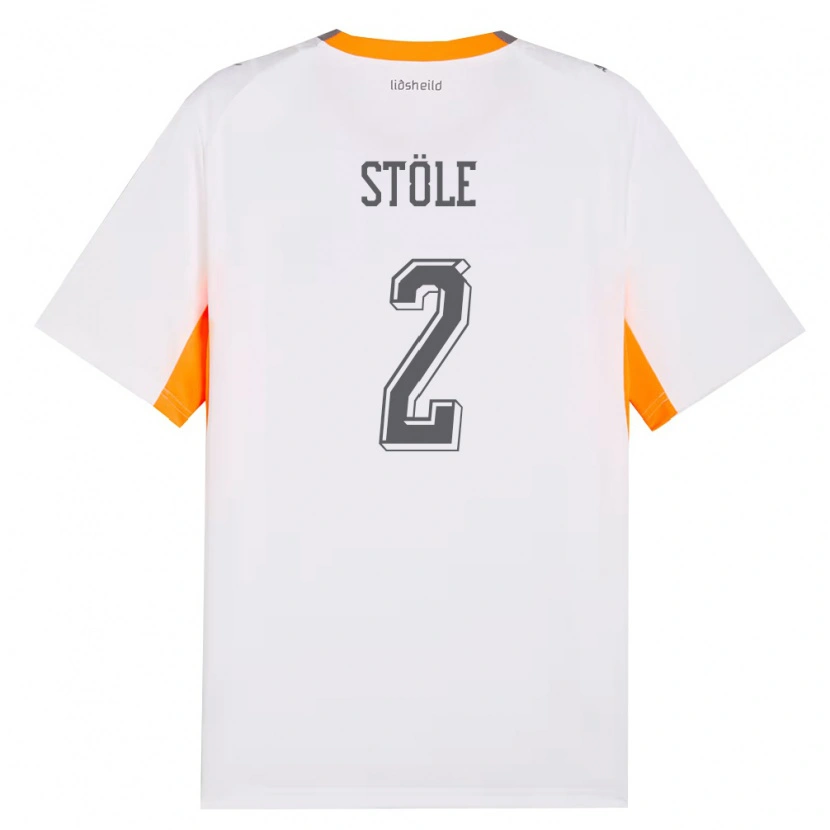 Danxen Hombre Camiseta Islandia Ingimar Torbjörnsson Stöle #2 Blanco Naranja Gris 2ª Equipación 26-28 La Camisa México