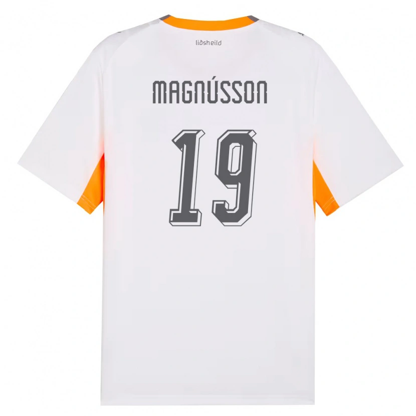 Danxen Hombre Camiseta Islandia Júlíus Magnússon #19 Blanco Naranja Gris 2ª Equipación 26-28 La Camisa México