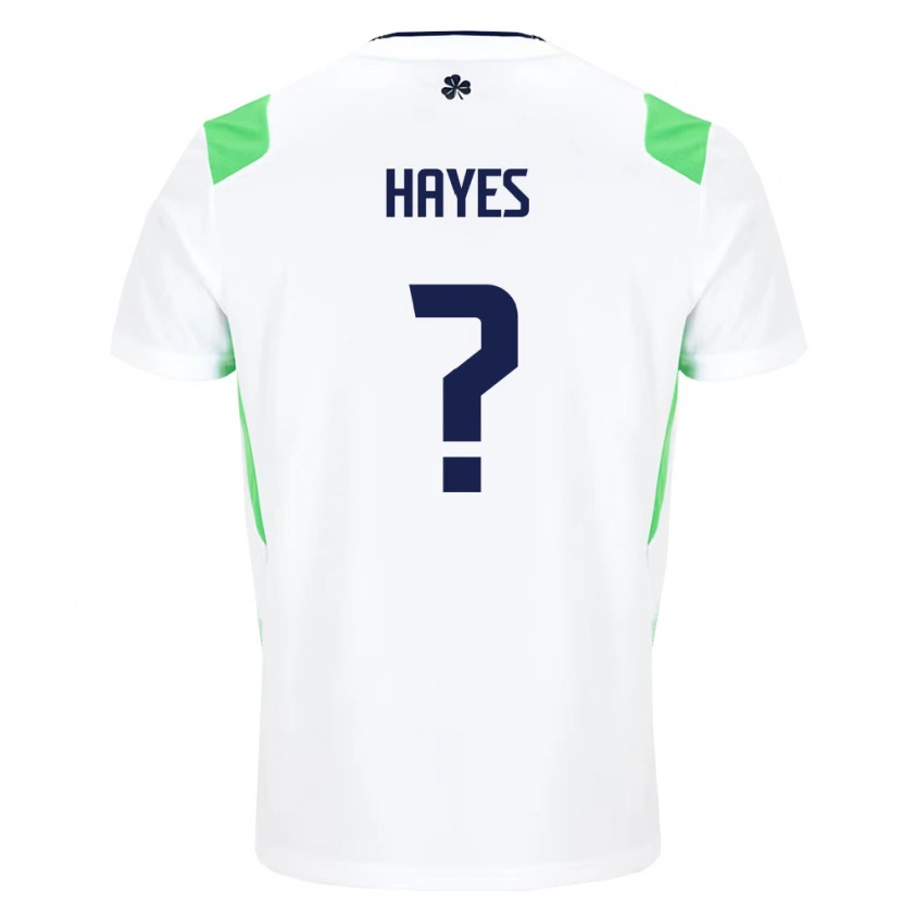 Danxen Hombre Camiseta Irlanda Billy Hayes #0 Blanco Verde Claro 2ª Equipación 26-28 La Camisa México