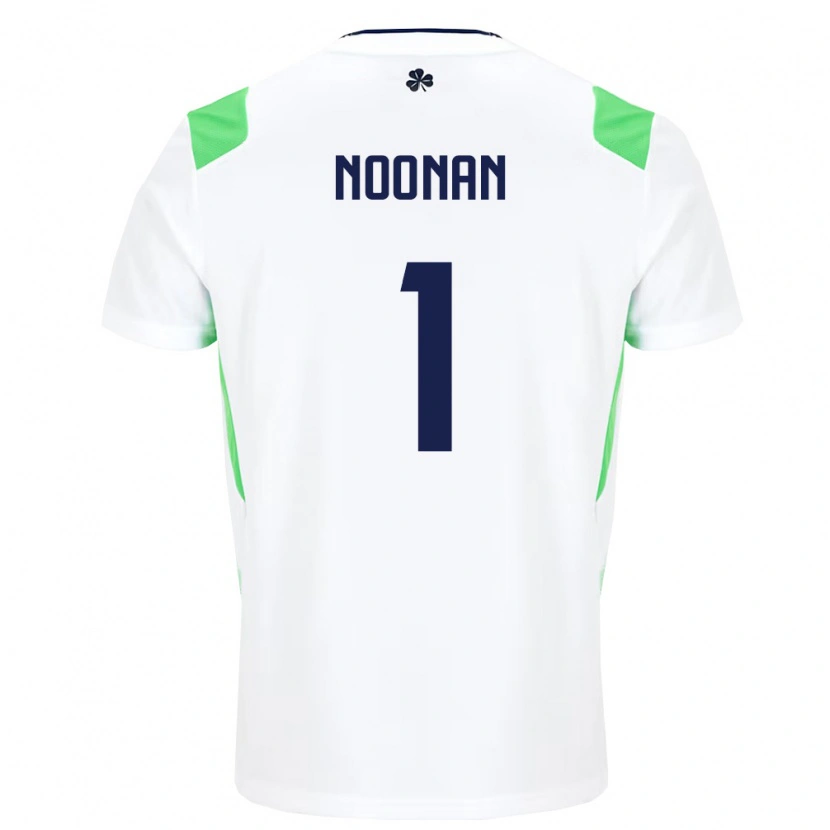 Danxen Hombre Camiseta Irlanda Alex Noonan #1 Blanco Verde Claro 2ª Equipación 26-28 La Camisa México