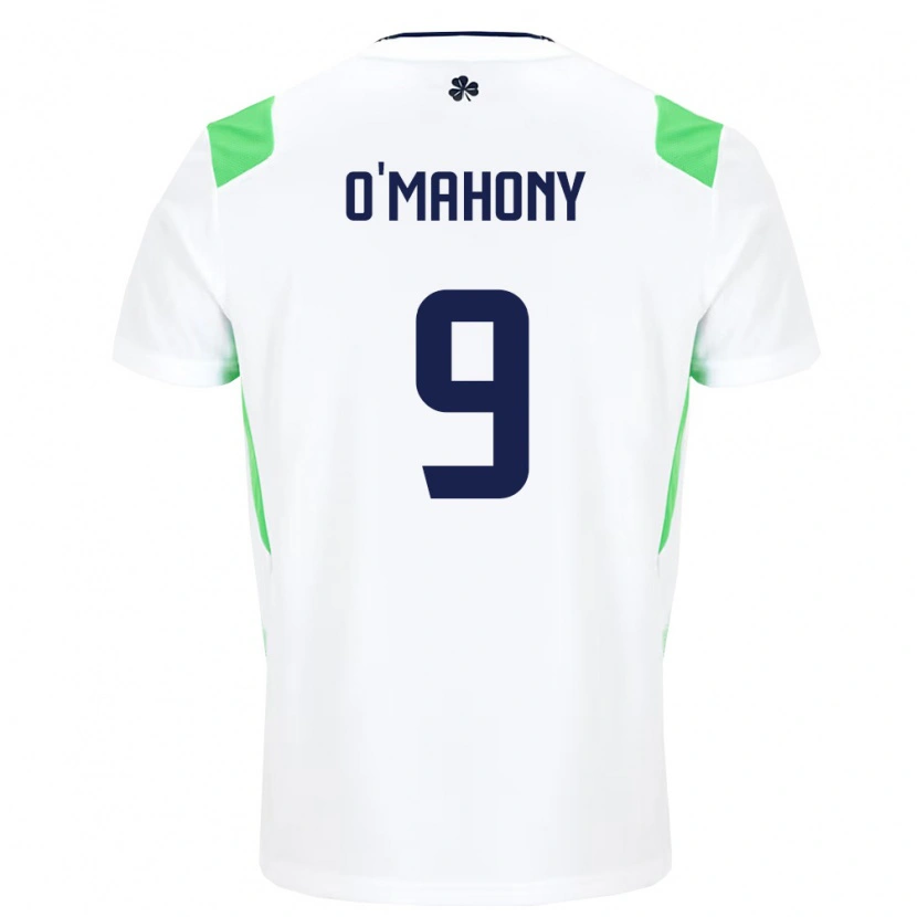 Danxen Hombre Camiseta Irlanda Mark O'mahony #9 Blanco Verde Claro 2ª Equipación 26-28 La Camisa México