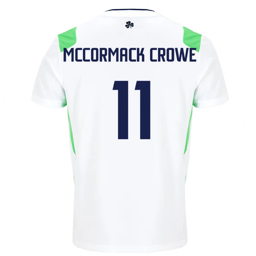 Danxen Hombre Camiseta Irlanda Fionn Mccormack Crowe #11 Blanco Verde Claro 2ª Equipación 26-28 La Camisa México