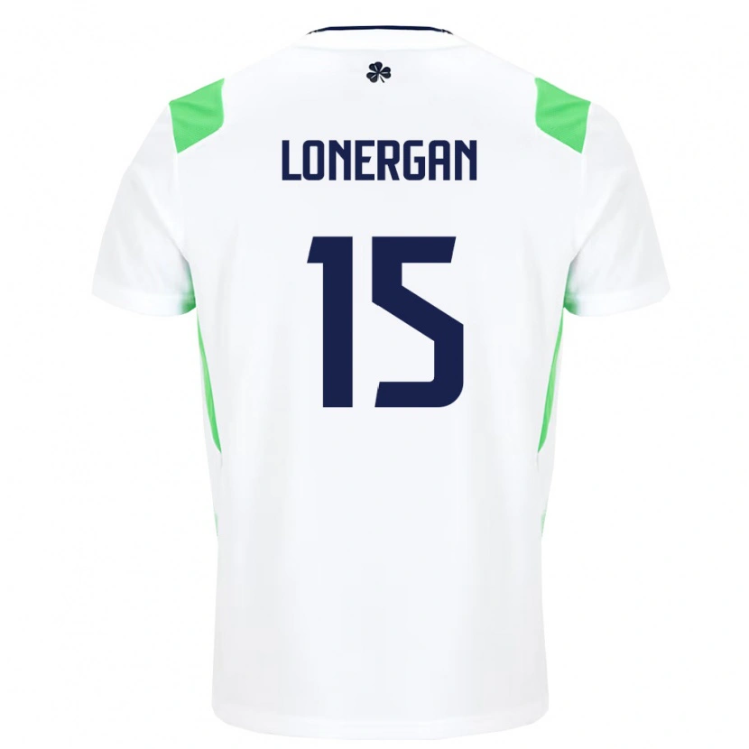 Danxen Hombre Camiseta Irlanda Tommy Lonergan #15 Blanco Verde Claro 2ª Equipación 26-28 La Camisa México