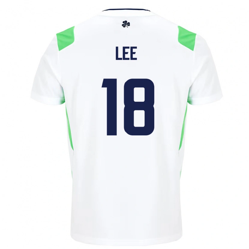 Danxen Hombre Camiseta Irlanda Brody Lee #18 Blanco Verde Claro 2ª Equipación 26-28 La Camisa México