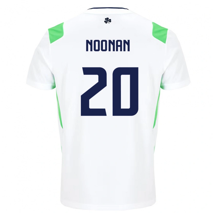 Danxen Hombre Camiseta Irlanda Michael Noonan #20 Blanco Verde Claro 2ª Equipación 26-28 La Camisa México