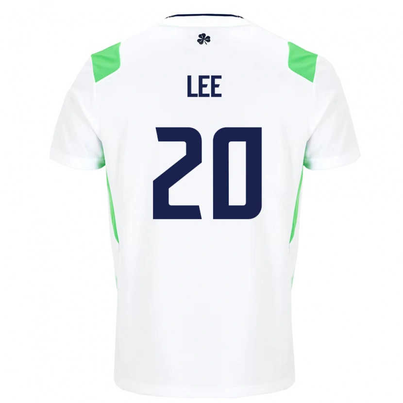 Danxen Hombre Camiseta Irlanda Kian Lee #20 Blanco Verde Claro 2ª Equipación 26-28 La Camisa México