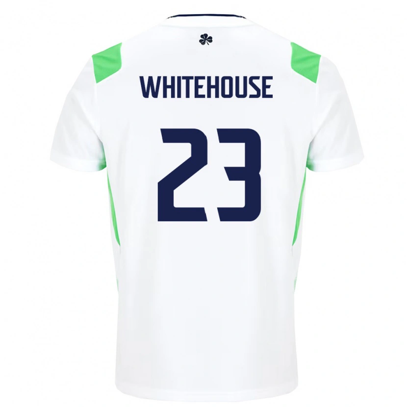 Danxen Hombre Camiseta Irlanda Sophie Whitehouse #23 Blanco Verde Claro 2ª Equipación 26-28 La Camisa México