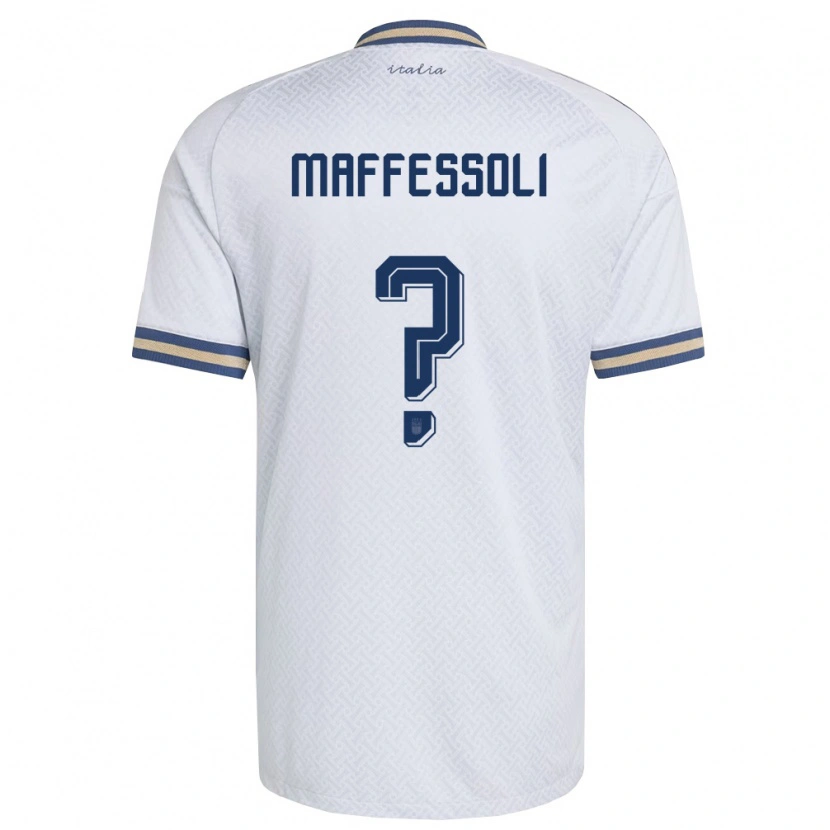 Danxen Hombre Camiseta Italia Manuel Maffessoli #0 Marfil Marino Oro 2ª Equipación 26-28 La Camisa México