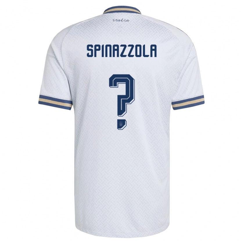 Danxen Hombre Camiseta Italia Leonardo Spinazzola #0 Marfil Marino Oro 2ª Equipación 26-28 La Camisa México