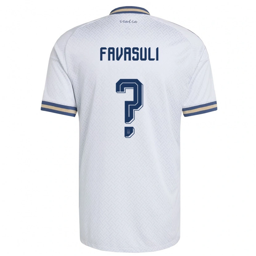 Danxen Hombre Camiseta Italia Costantino Favasuli #0 Marfil Marino Oro 2ª Equipación 26-28 La Camisa México