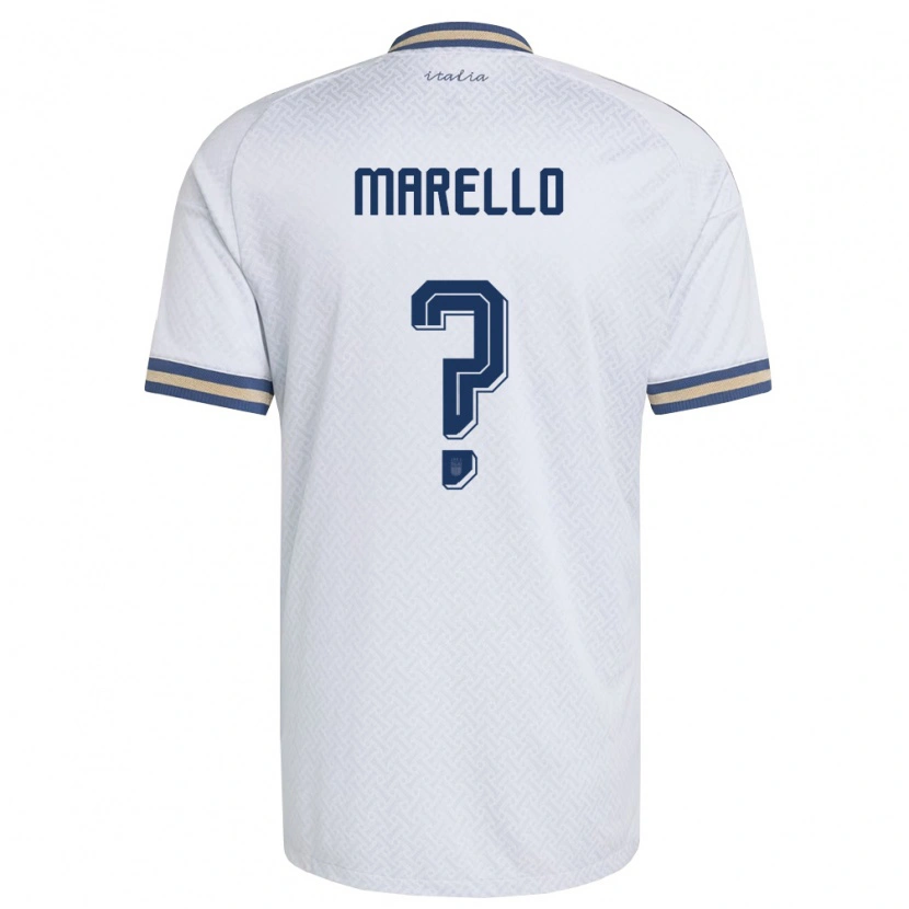 Danxen Hombre Camiseta Italia Mattia Marello #0 Marfil Marino Oro 2ª Equipación 26-28 La Camisa México