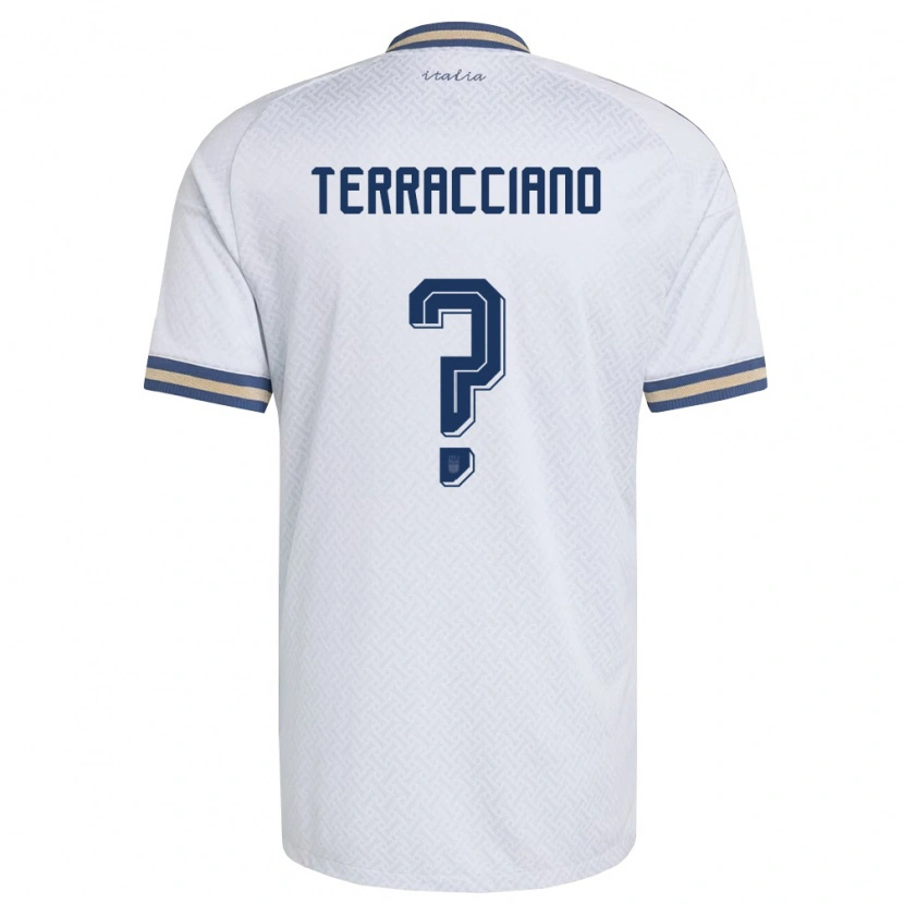 Danxen Hombre Camiseta Italia Filippo Terracciano #0 Marfil Marino Oro 2ª Equipación 26-28 La Camisa México