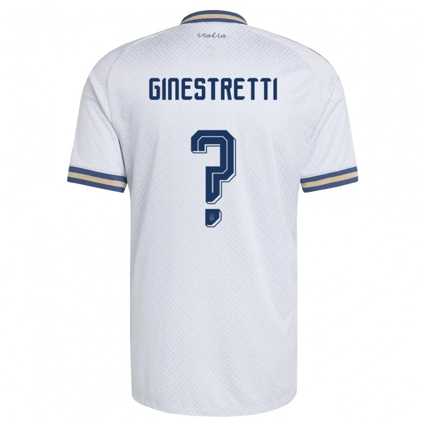 Danxen Hombre Camiseta Italia Davide Ginestretti #0 Marfil Marino Oro 2ª Equipación 26-28 La Camisa México