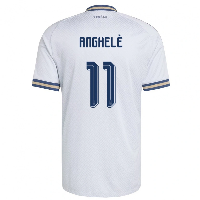 Danxen Hombre Camiseta Italia Lorenzo Anghelè #11 Marfil Marino Oro 2ª Equipación 26-28 La Camisa México