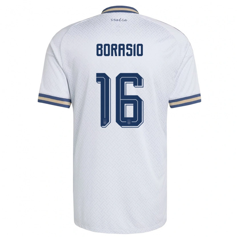 Danxen Hombre Camiseta Italia Benit Borasio #16 Marfil Marino Oro 2ª Equipación 26-28 La Camisa México