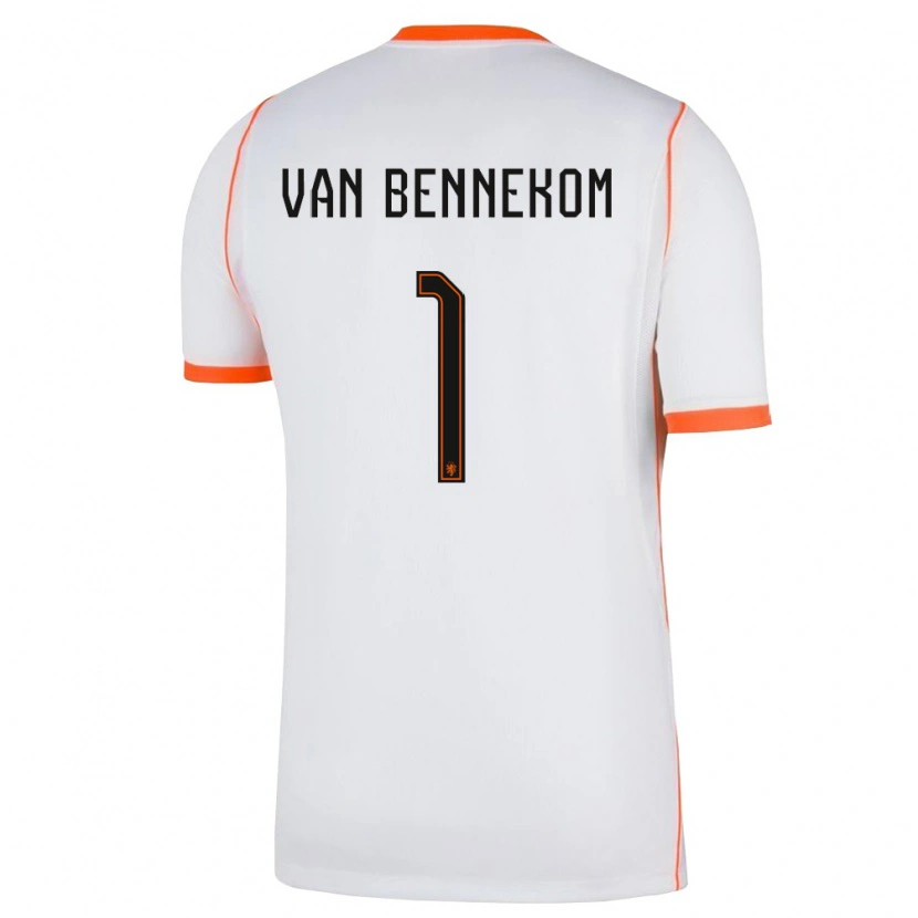 Danxen Hombre Camiseta Países Bajos Duron Van Bennekom #1 Blanco Naranja 2ª Equipación 26-28 La Camisa México