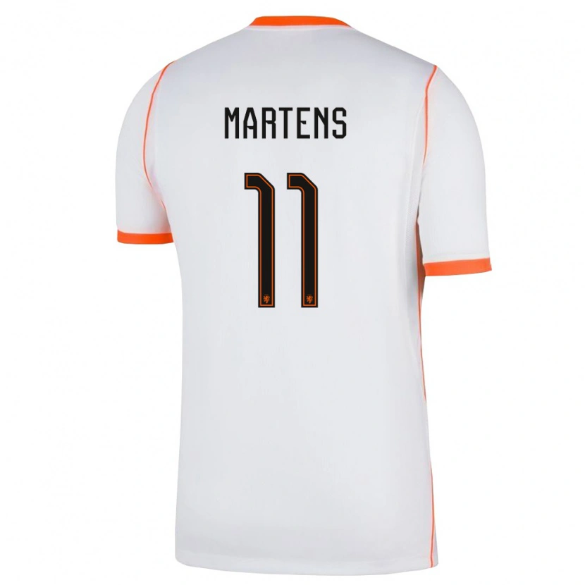 Danxen Hombre Camiseta Países Bajos Lieke Martens #11 Blanco Naranja 2ª Equipación 26-28 La Camisa México