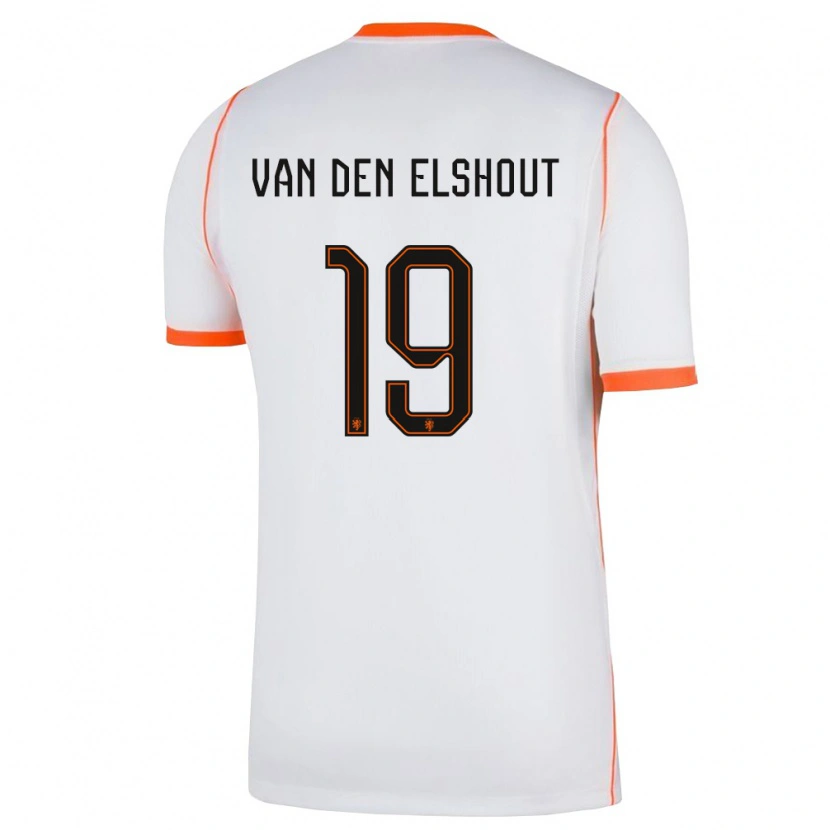 Danxen Hombre Camiseta Países Bajos Tobias Van Den Elshout #19 Blanco Naranja 2ª Equipación 26-28 La Camisa México