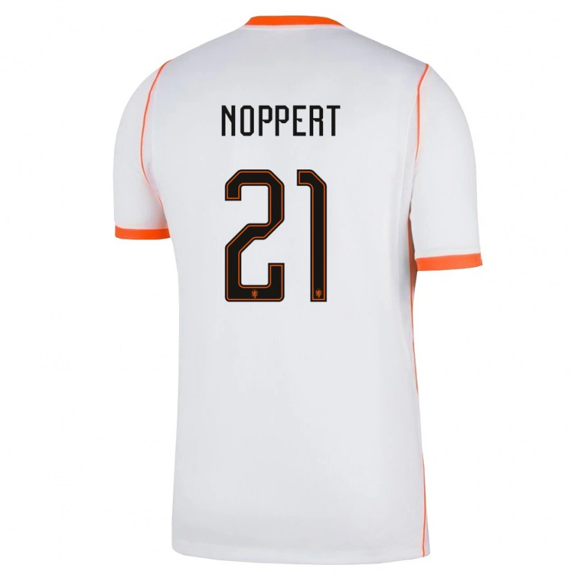 Danxen Hombre Camiseta Países Bajos Andries Noppert #21 Blanco Naranja 2ª Equipación 26-28 La Camisa México