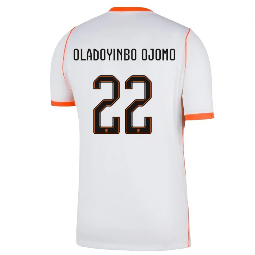 Danxen Hombre Camiseta Países Bajos Jeremiah Oladoyinbo Ojomo #22 Blanco Naranja 2ª Equipación 26-28 La Camisa México