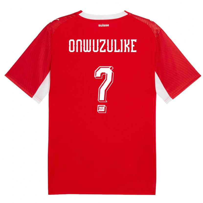 Danxen Mujer Camiseta Suiza Ifeanyichukwu Onwuzulike #0 Rojo Blanco 1ª Equipación 26-28 La Camisa México