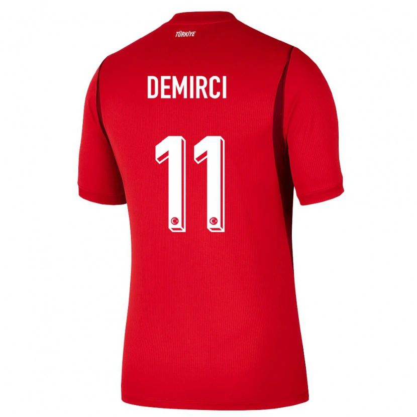 Danxen Mujer Camiseta Turquía Deniz Demirci #11 Rojo Borgoña 1ª Equipación 26-28 La Camisa México