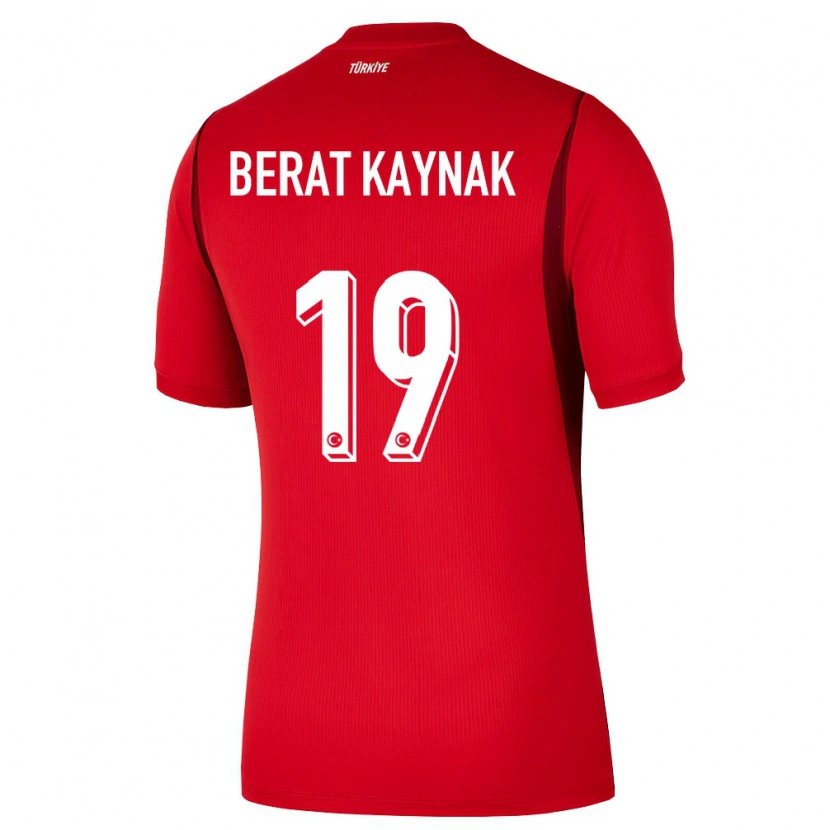 Danxen Mujer Camiseta Turquía Ensar Berat Kaynak #19 Rojo Borgoña 1ª Equipación 26-28 La Camisa México