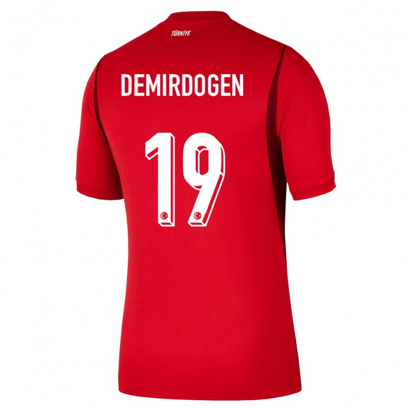 Danxen Mujer Camiseta Turquía Neslihan Demirdögen #19 Rojo Borgoña 1ª Equipación 26-28 La Camisa México