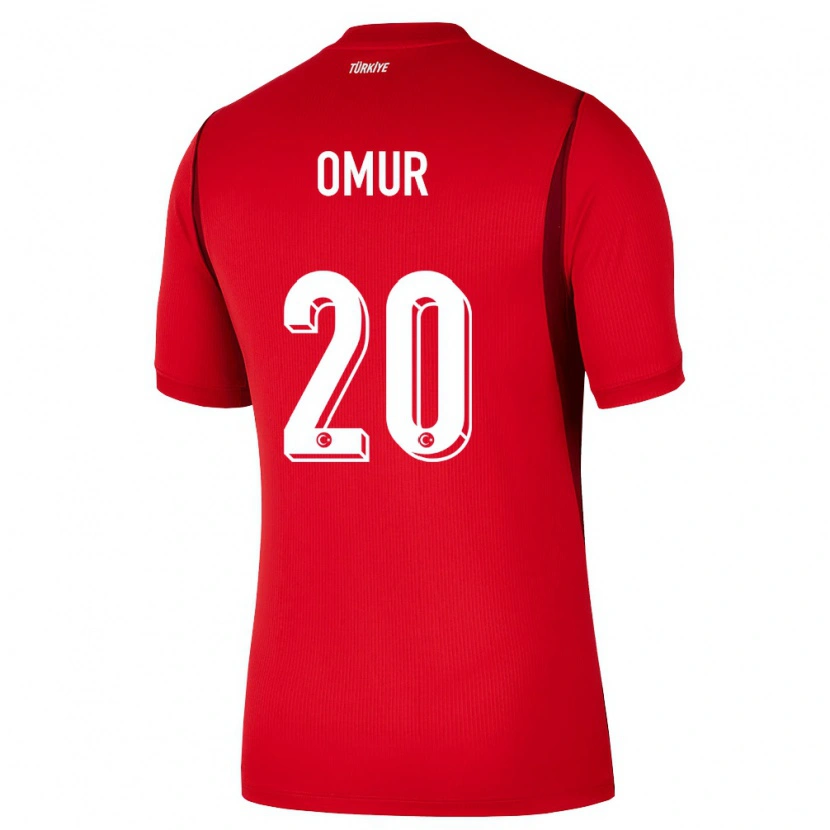 Danxen Mujer Camiseta Turquía Abdülkadir Ömür #20 Rojo Borgoña 1ª Equipación 26-28 La Camisa México