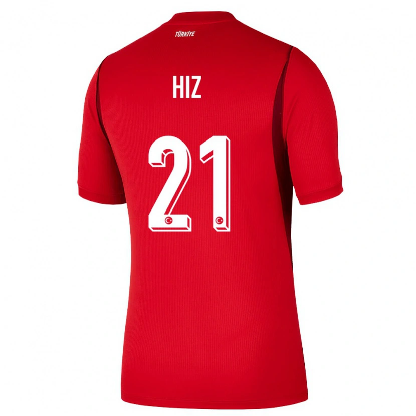 Danxen Mujer Camiseta Turquía Gülbin Hız #21 Rojo Borgoña 1ª Equipación 26-28 La Camisa México