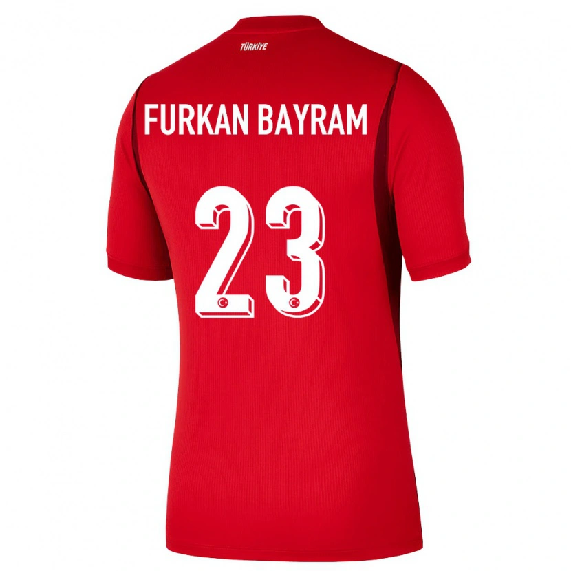 Danxen Mujer Camiseta Turquía Mert Furkan Bayram #23 Rojo Borgoña 1ª Equipación 26-28 La Camisa México