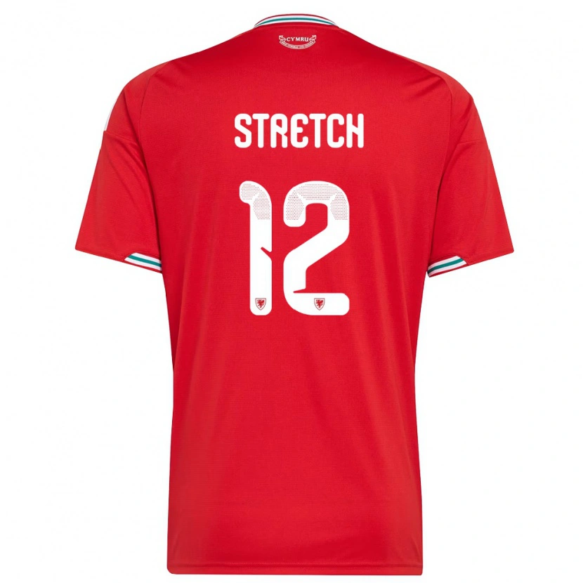 Danxen Mujer Camiseta Gales Logan Stretch #12 Rojo Blanco Verde 1ª Equipación 26-28 La Camisa México