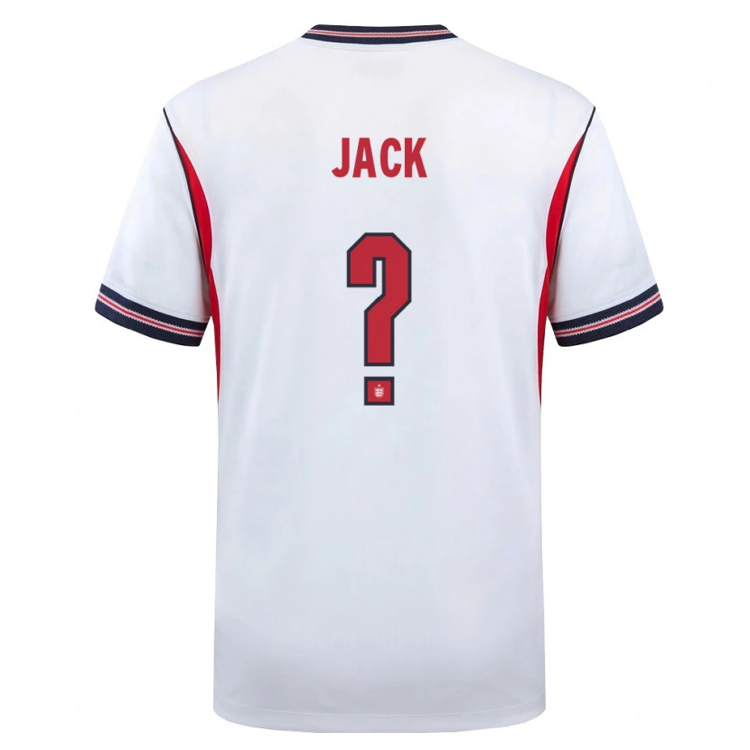 Danxen Mujer Camiseta Inglaterra Mikel Jack #0 Blanco Marino Rojo 1ª Equipación 26-28 La Camisa México