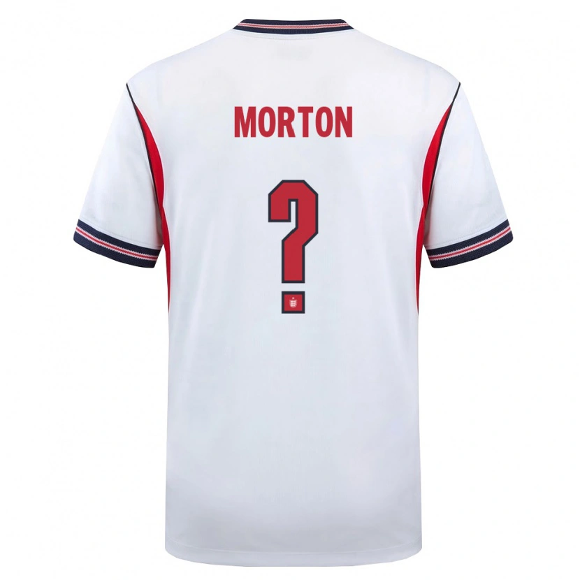 Danxen Mujer Camiseta Inglaterra Tyler Morton #0 Blanco Marino Rojo 1ª Equipación 26-28 La Camisa México