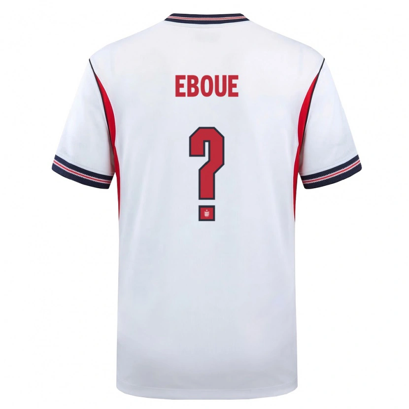 Danxen Mujer Camiseta Inglaterra Mathis Eboué #0 Blanco Marino Rojo 1ª Equipación 26-28 La Camisa México