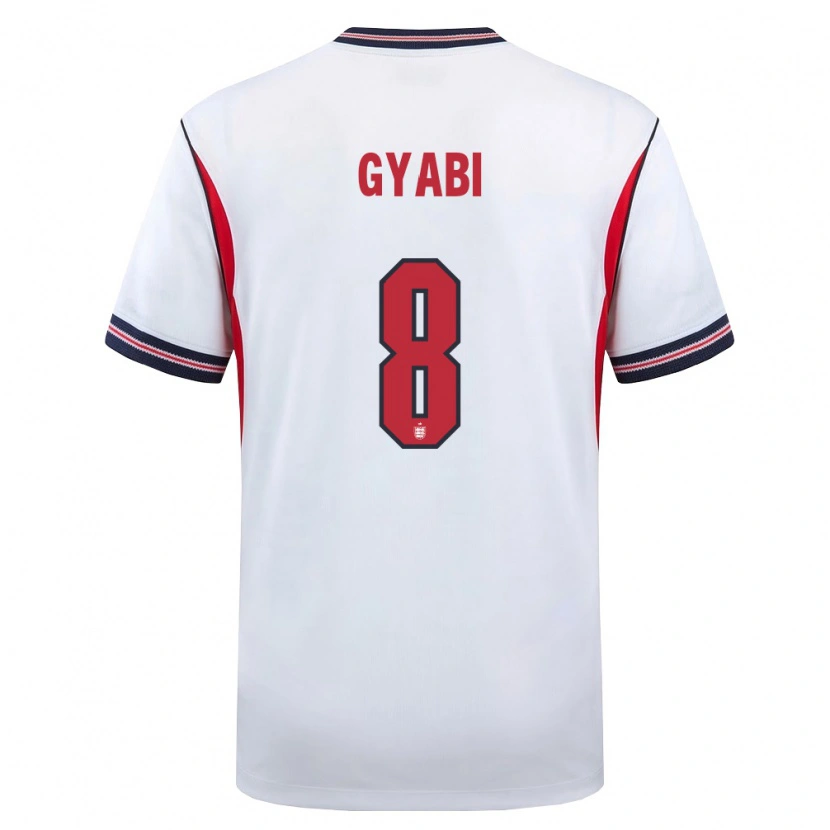 Danxen Mujer Camiseta Inglaterra Darko Gyabi #8 Blanco Marino Rojo 1ª Equipación 26-28 La Camisa México