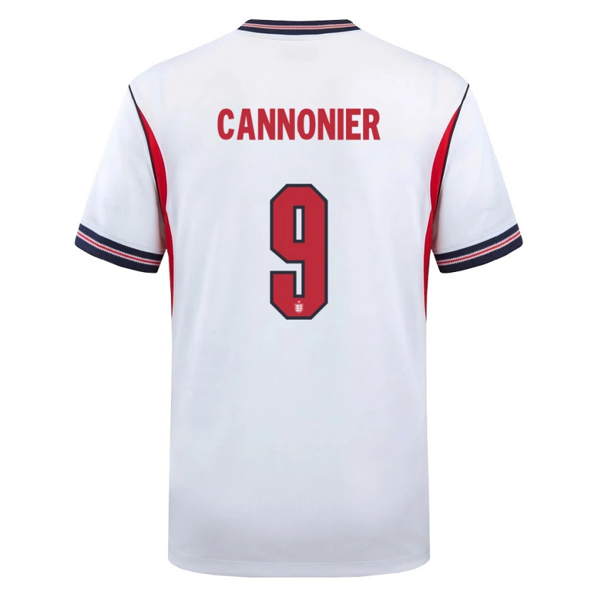 Danxen Mujer Camiseta Inglaterra Oakley Cannonier #9 Blanco Marino Rojo 1ª Equipación 26-28 La Camisa México
