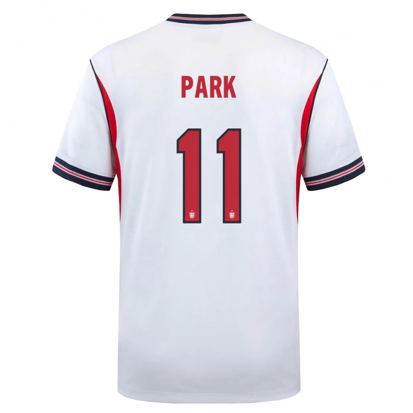 Danxen Mujer Camiseta Inglaterra Jess Park #11 Blanco Marino Rojo 1ª Equipación 26-28 La Camisa México