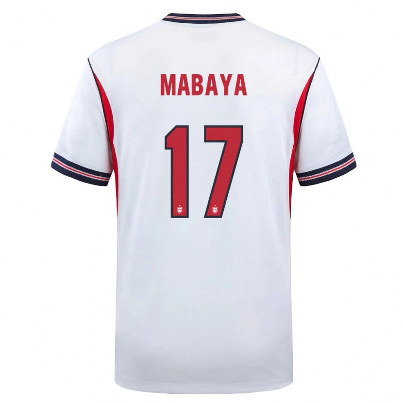 Danxen Mujer Camiseta Inglaterra Isaac Mabaya #17 Blanco Marino Rojo 1ª Equipación 26-28 La Camisa México