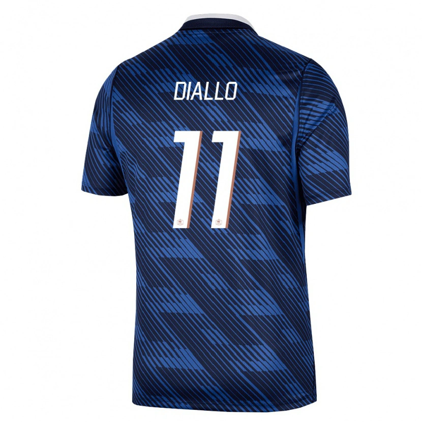 Danxen Mujer Camiseta Francia Tidiane Diallo #11 Marino Azul Blanco 1ª Equipación 26-28 La Camisa México