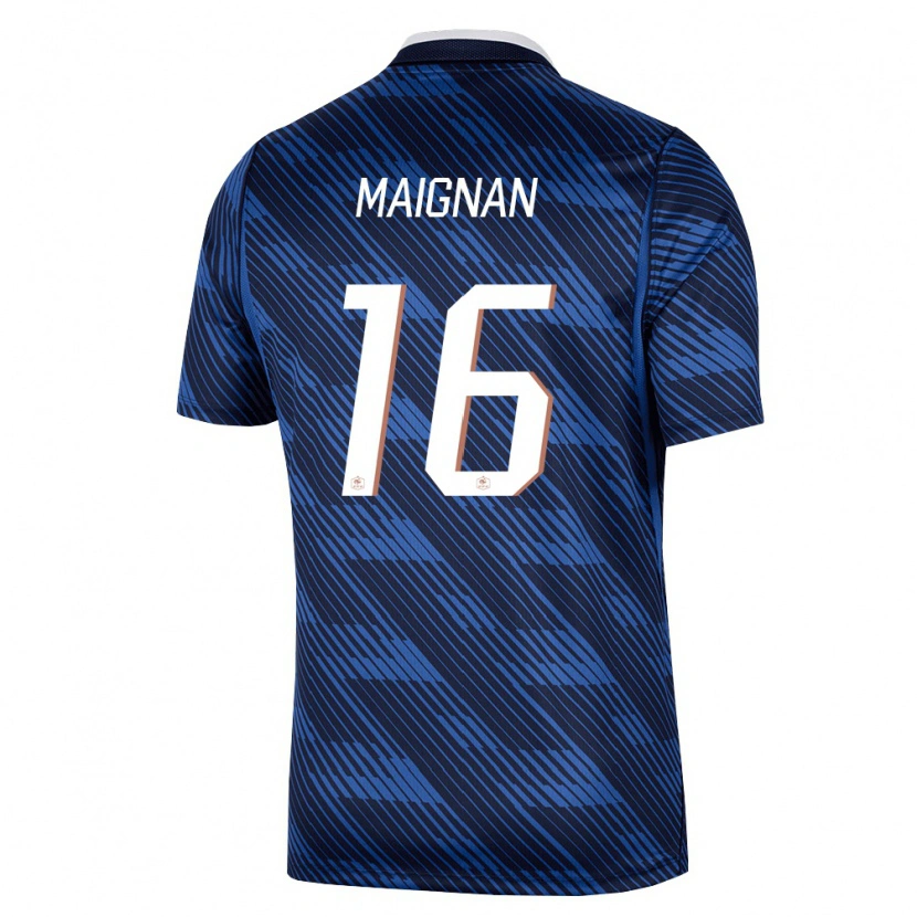 Danxen Mujer Camiseta Francia Mike Maignan #16 Marino Azul Blanco 1ª Equipación 26-28 La Camisa México