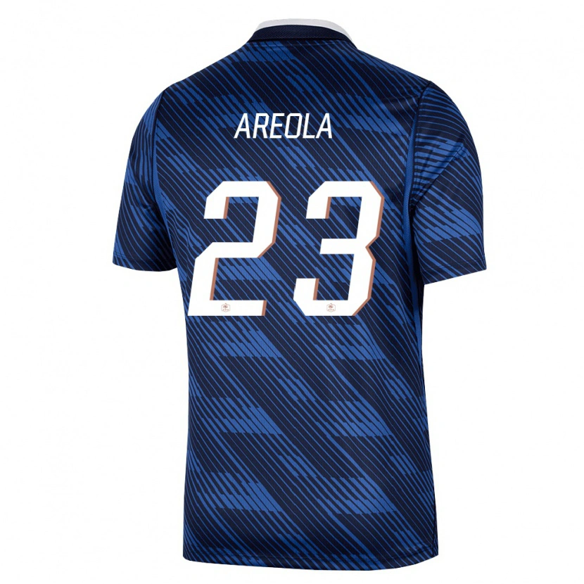 Danxen Mujer Camiseta Francia Alphonse Areola #23 Marino Azul Blanco 1ª Equipación 26-28 La Camisa México