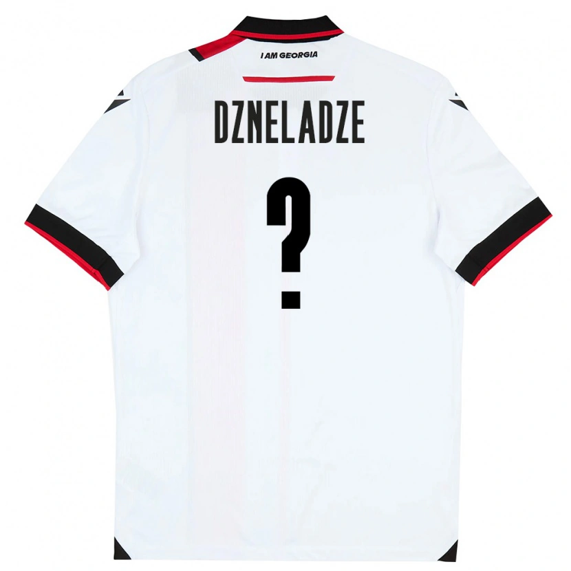 Danxen Mujer Camiseta Georgia Anri Dzneladze #0 Blanco Negro Rojo 1ª Equipación 26-28 La Camisa México